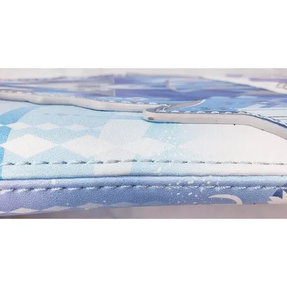 LOUNGEFLY X DISNEY FROZEN Princess Castle Zip Around Wallet Blue White Purple - Picture 10 of 15